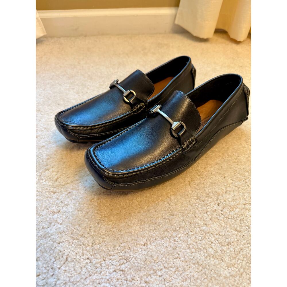 Clarks Black Leather Loafer Driving Moccasin men's size 10 New